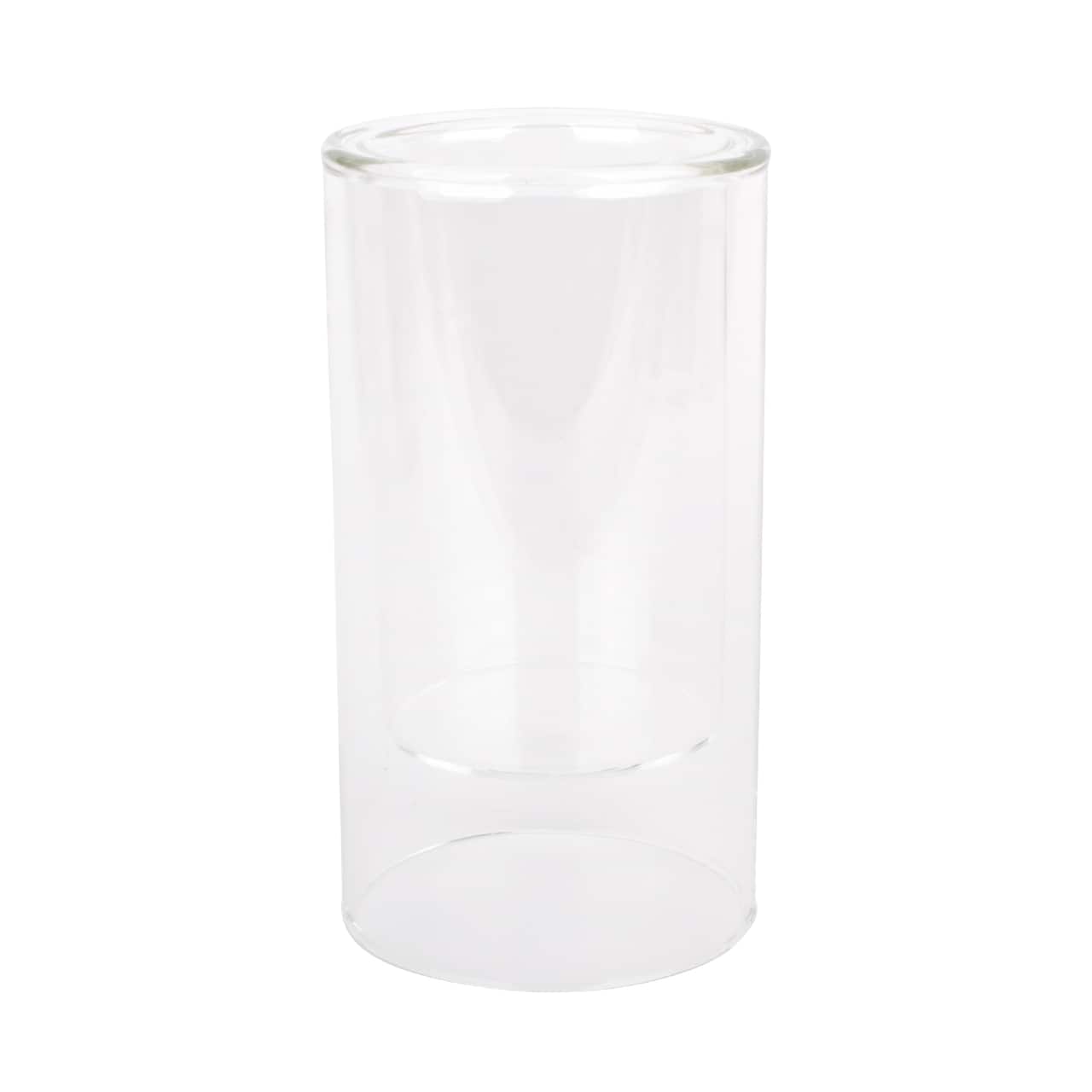 6" Clear Glass Dual Cylinder Candle Holder by Ashland®
